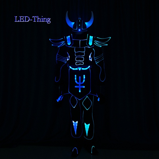 LED Illuminated Glowing Light Up Tron EL Legacy Costume Suit