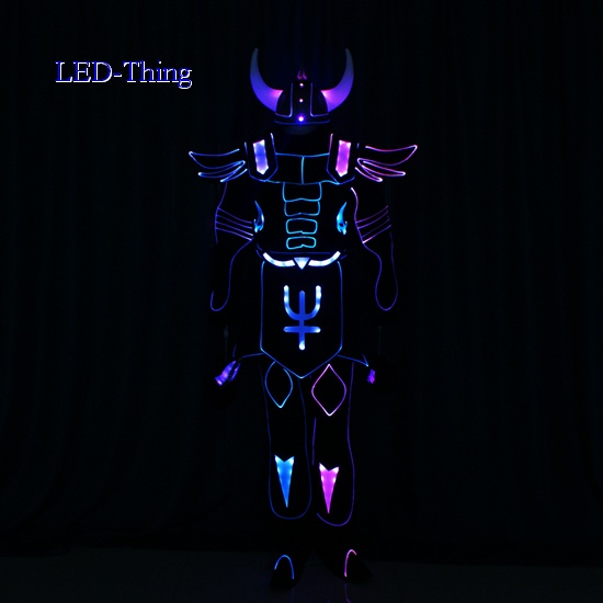 LED Illuminated Glowing Light Up Tron EL Legacy Costume Suit