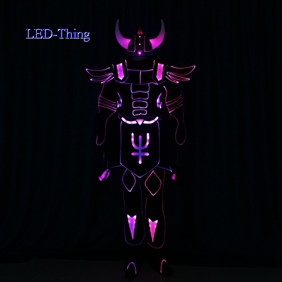 LED Illuminated Glowing Light Up Tron EL Legacy Costume Suit