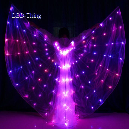 Angel Wings LED With Lights Battery Operated Belly Dance Butterfly Fairy Wing