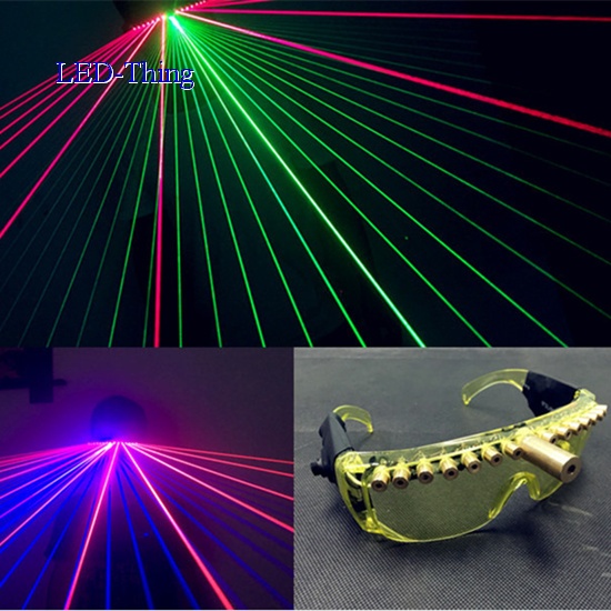 LED Red Green Blue Laser Lighting Glasses