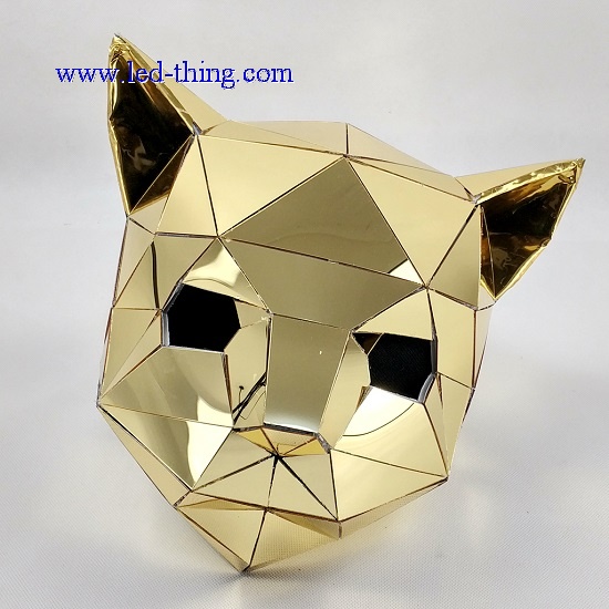 Golden Mirror Cat Mask