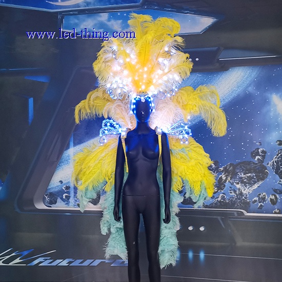 LED Light Carnival Holiday Feather Costume Accessories