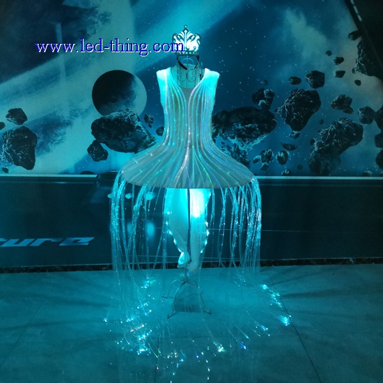 LED Luminous Fiber Optic Cage Queenie Dress