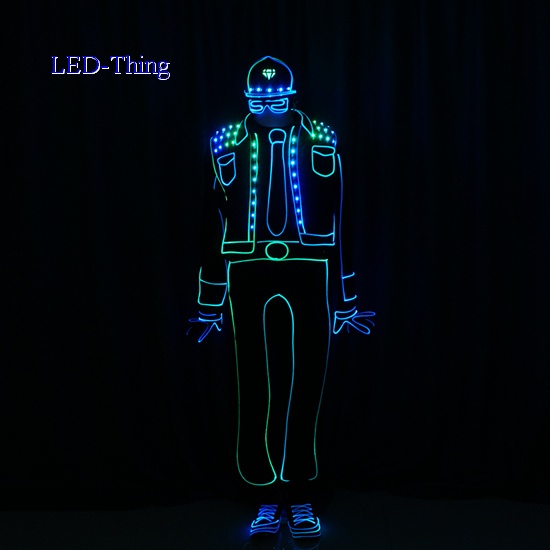 LED Light Balance Tron Dance Costume