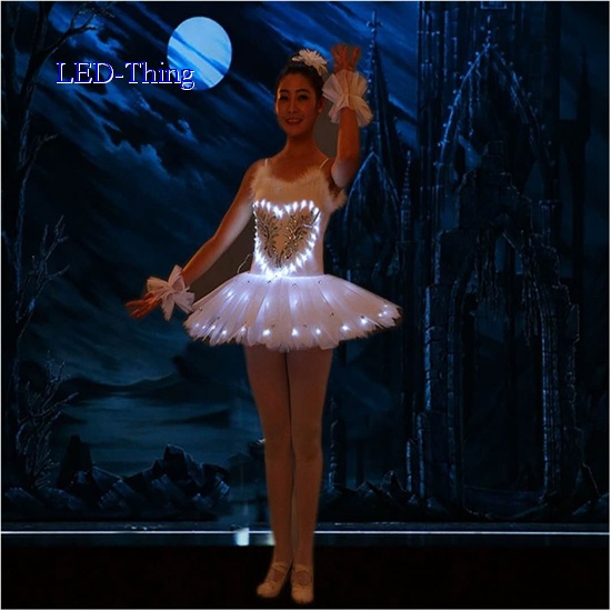 LED Luminous Ballet Dress with Rhinestone