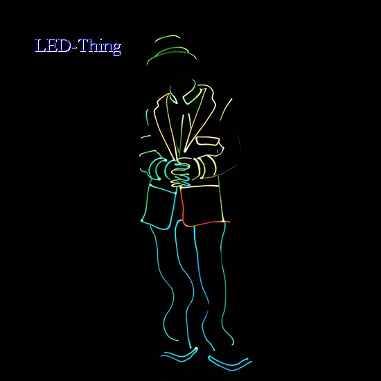 LED Light Fiber Optic Michael Jackson MJ Tron Dance Costume