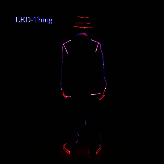 LED Light Fiber Optic Michael Jackson MJ Tron Dance Costume