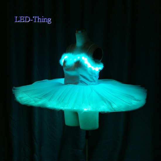 LED Rainbow Colorful Ballet Ballerinas Dance Dress Tutu Skirt