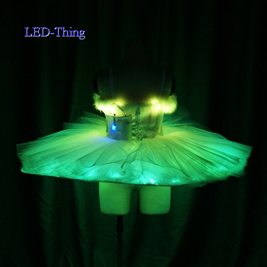 LED Rainbow Colorful Ballet Ballerinas Dance Dress Tutu Skirt