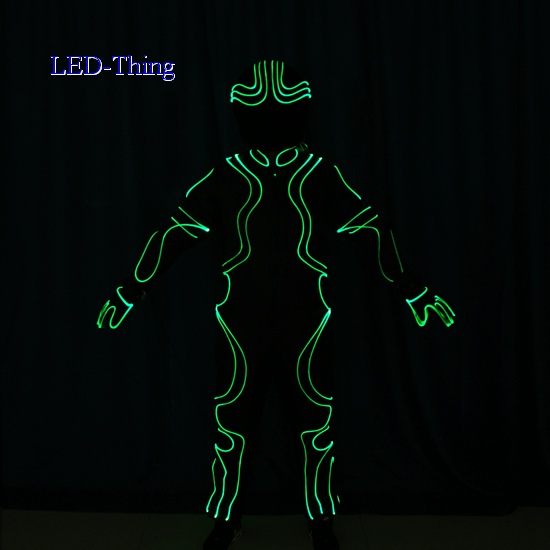 LED Digital Fiber Optic Tron Futuristic Illuminated outfit costume