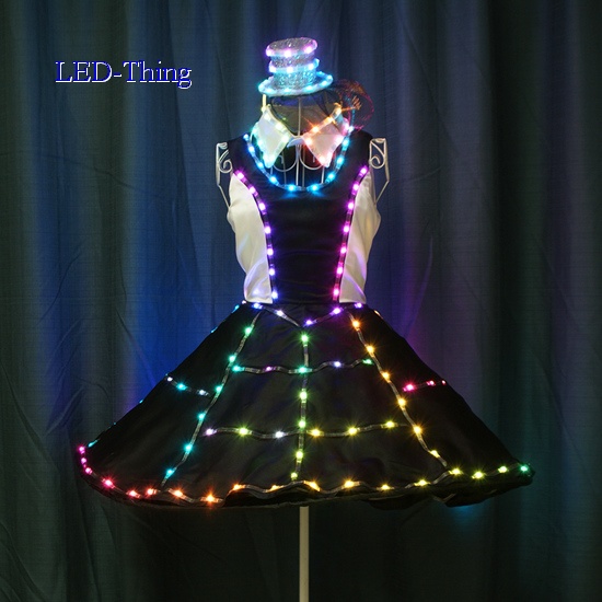 LED Audrey Hepburn Dance Vintage White Costume Dress