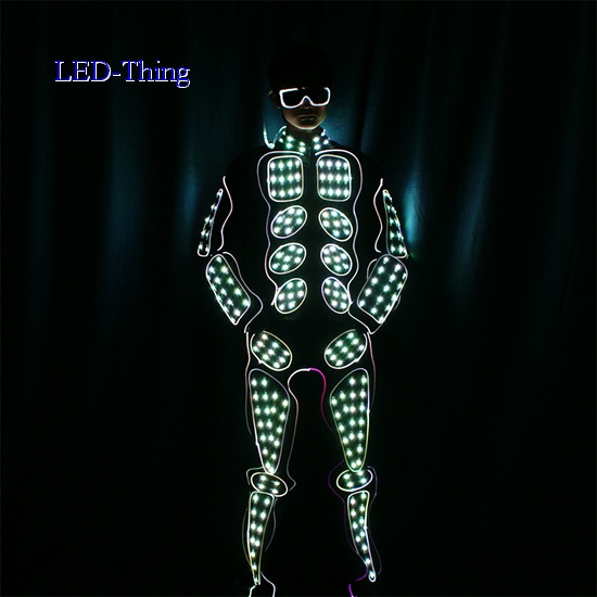 LED Fiber Optic Stage Wear Show Performance Costume with LED Glasses