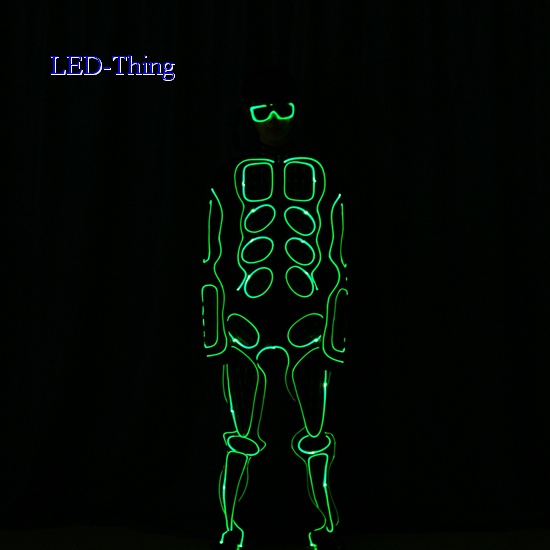 LED Fiber Optic Stage Wear Show Performance Costume with LED Glasses