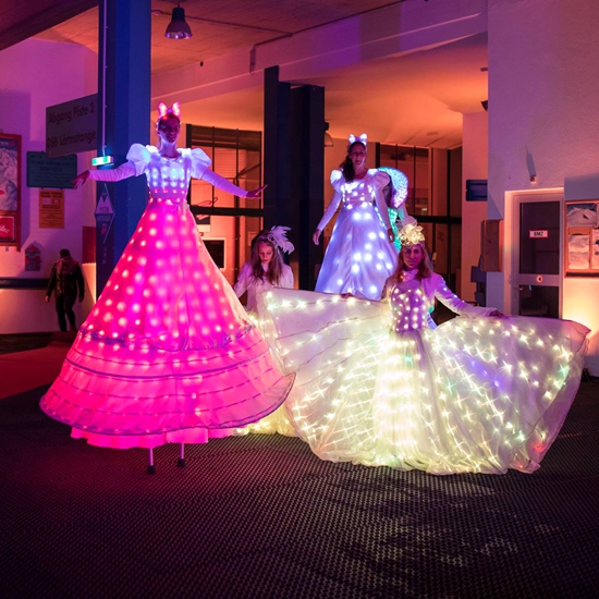 LED Stilt Disney Princess Dress