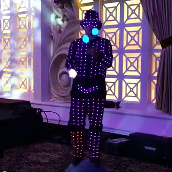 LED Acrobatic Circus Show Performance with LED Robot Costume
