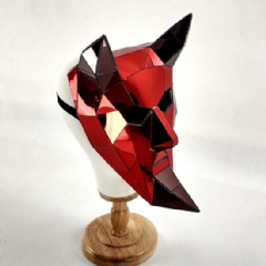 3D Red Demon Mirror Mask