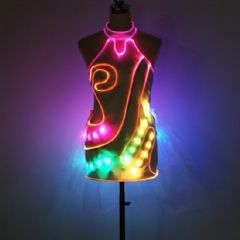 LED Cheongsam Chi-Pao Wings Style Dress