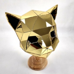 Golden Mirror Cat Mask