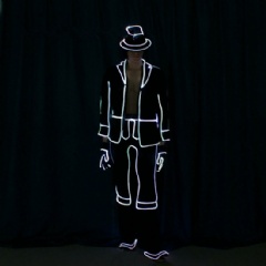 LED Fiber Optic Man Male Costume
