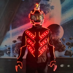 LED Bicyle Motorcyle Race Driver Suit with Helmet