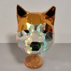 Mirror LED Cute Dog Head Helmet Mask