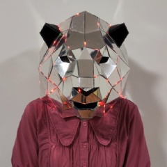 Led Mirror Lion Entertainment Performance Mask