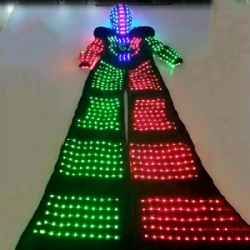 LED Stilt Walking Robot Costume with LED Screen