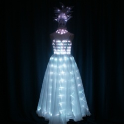 LED Luminous Dress with Flower Headwear