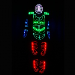 LED Fiber Optic Futuristic Light Up Clothing Tron Costume