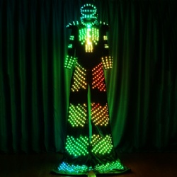 LED Illuminated Stilt Walking Robot with Full Lights