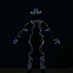 LED Digital Fiber Optic Tron Futuristic Illuminated outfit costume