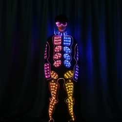 LED Fiber Optic Stage Wear Show Performance Costume with LED Glasses