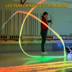 Professional LED Luminous Performance Ribbon: RGB Programmable Glow Dance Streamer for Rhythmic Gymnastics, Flow Arts & Stage Visuals
