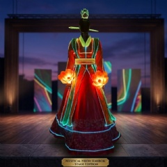 Luminous Royal Court Gown: The Ultimate Tech-Infused LED Performance Costume for Regal Events and Parades